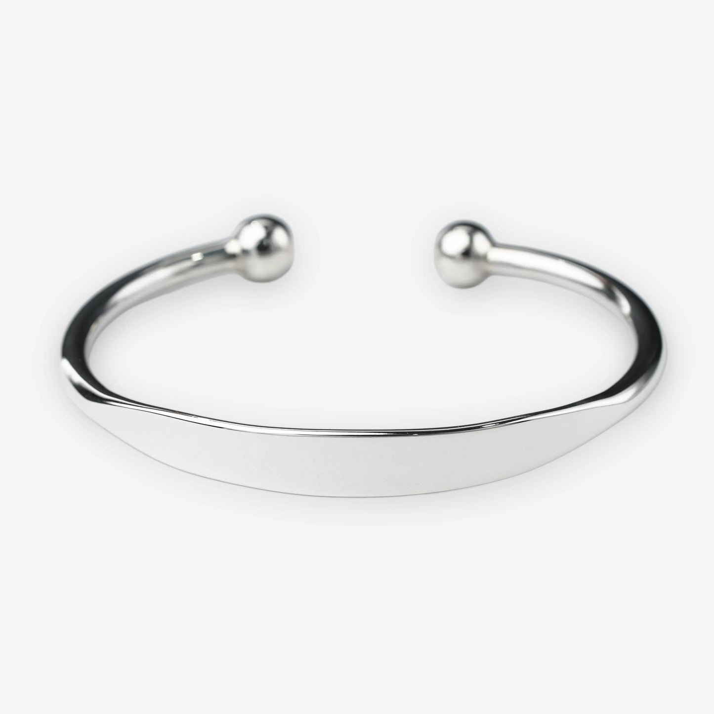 Sterling Silver Torque Bangle with Ball Ends