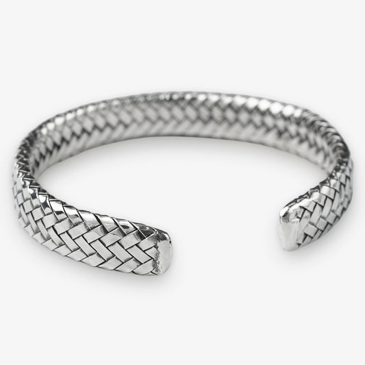 995 Fine Silver Braided Cuff Bracelet
