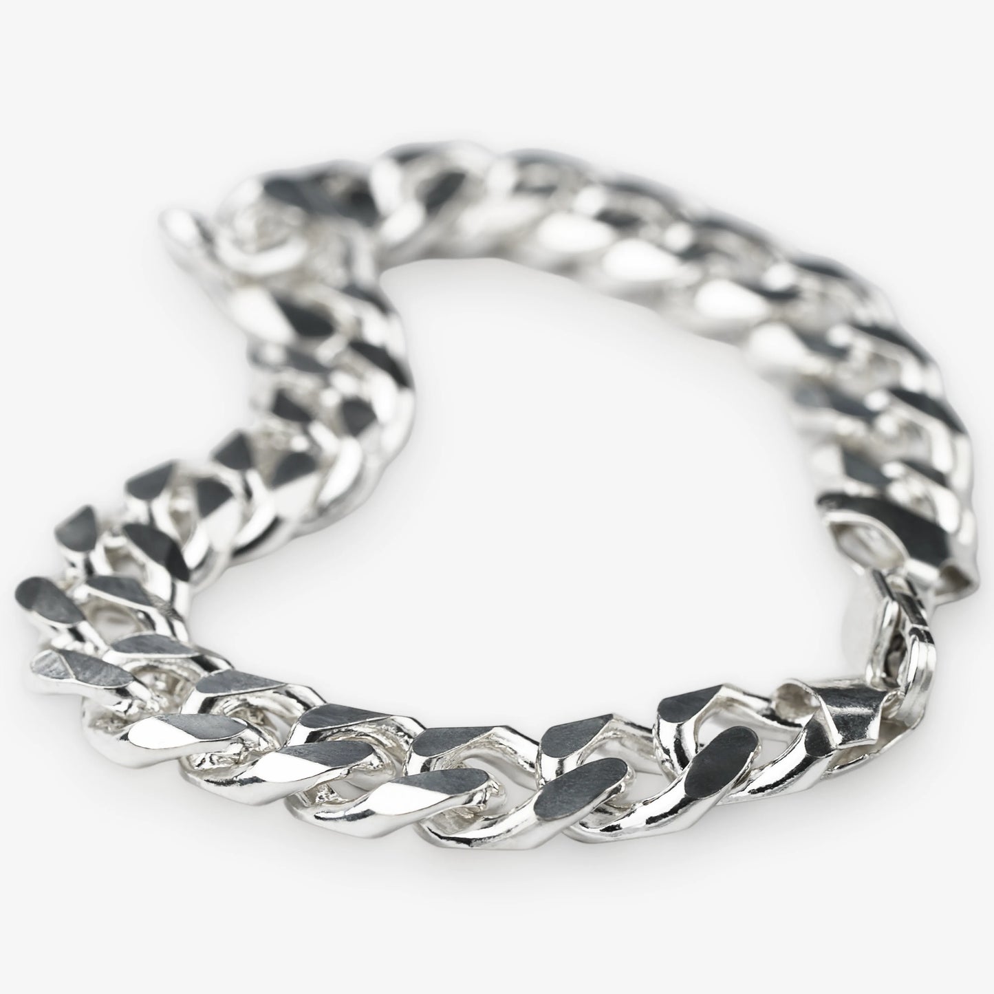 Sterling Silver Cuban Chain Bracelet 9.6mm