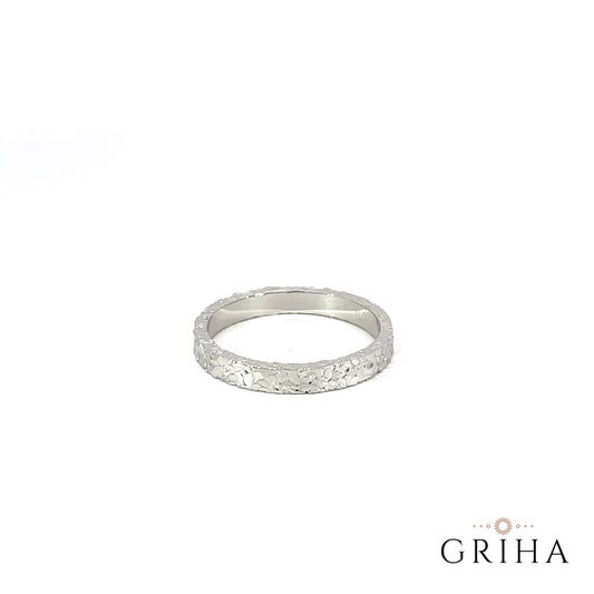 Sterling Silver Band Ring Raw Finish