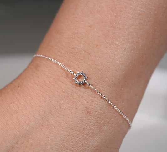 Sterling Silver Bracelet Flower Charm