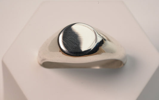 Sterling Silver Elevated Signet Ring