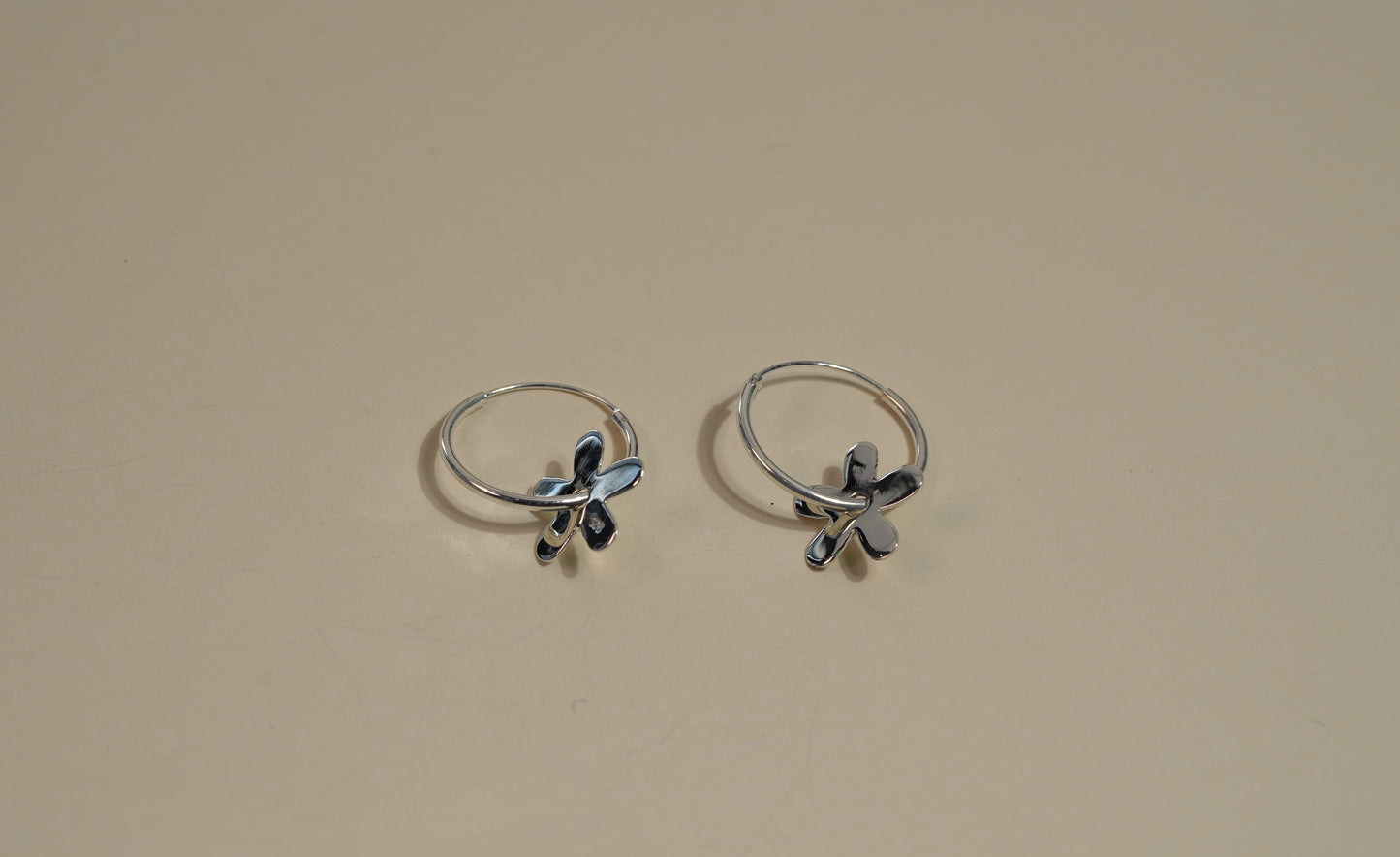 Sterling Silver Flower Earrings
