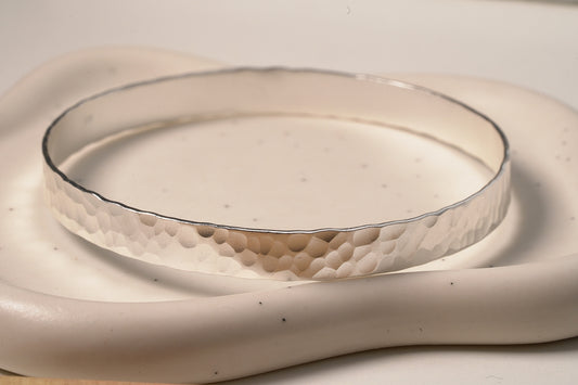 Sterling Silver Hand Hammered Bangle