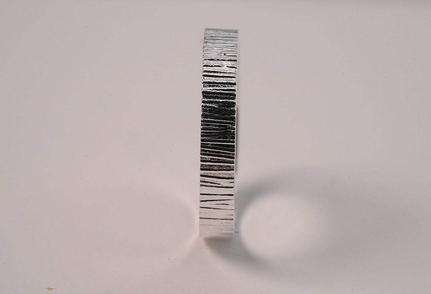 Sterling Silver Line Textured Ring Stackable