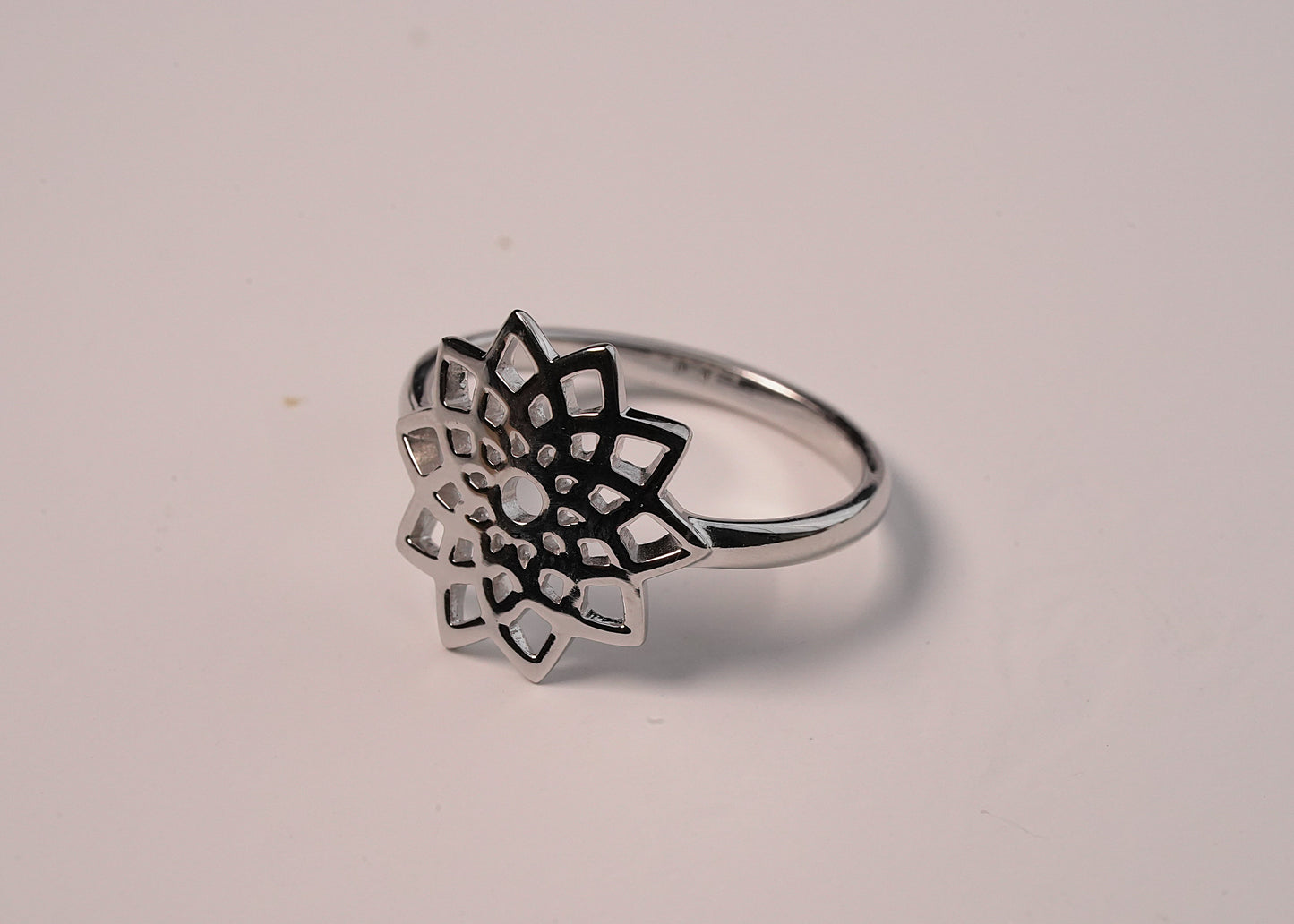 Sterling Silver Mandala Ring
