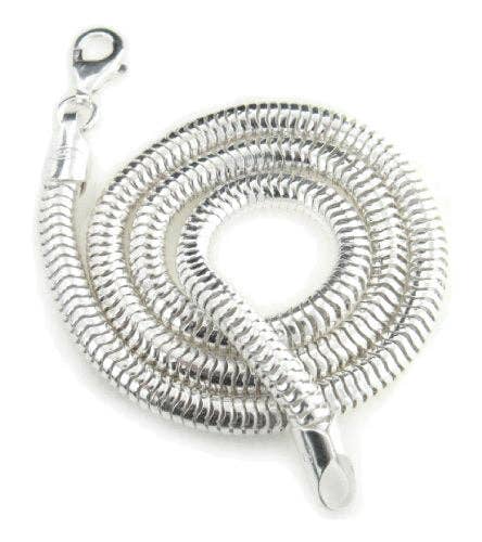 Thick 5mm Sterling Silver Snake Chain Necklace