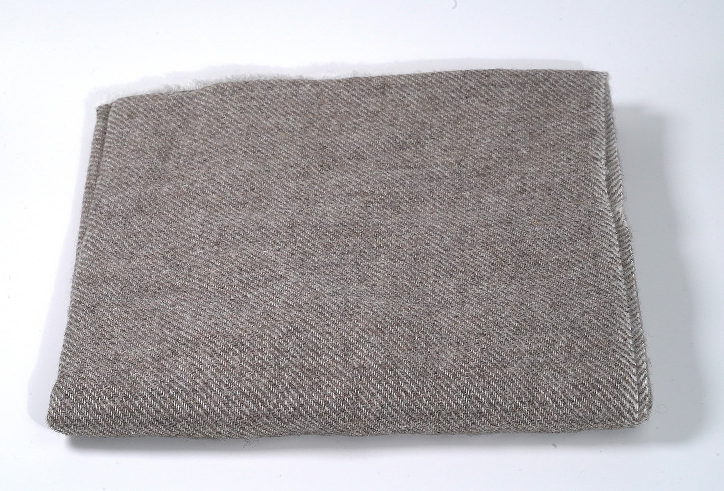 Thick Brown Pashmina with Subtle White Stripe