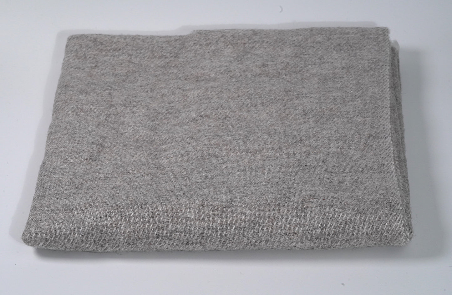 Thick Grey Pashmina with Subtle White Stripe