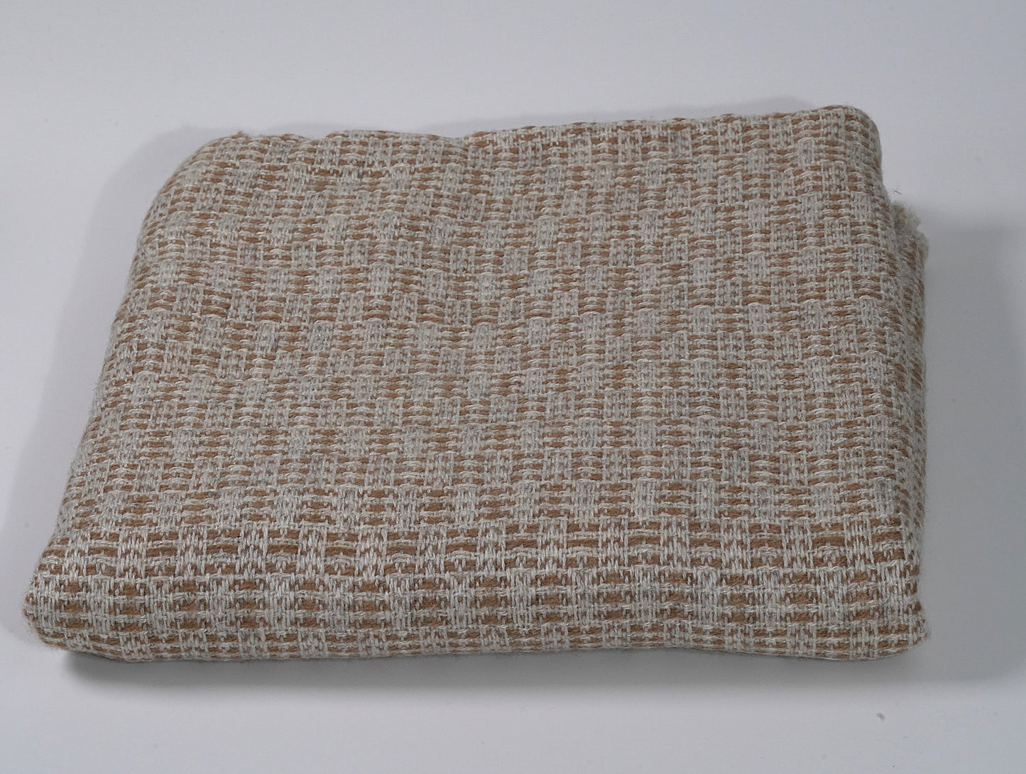 Thickest Pashmina Shawl with Orange and Cream Tile Pattern
