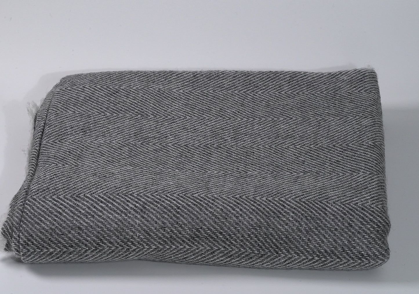 Thickest Style Pashmina Shawl in Charcoal Zig Zag Pattern