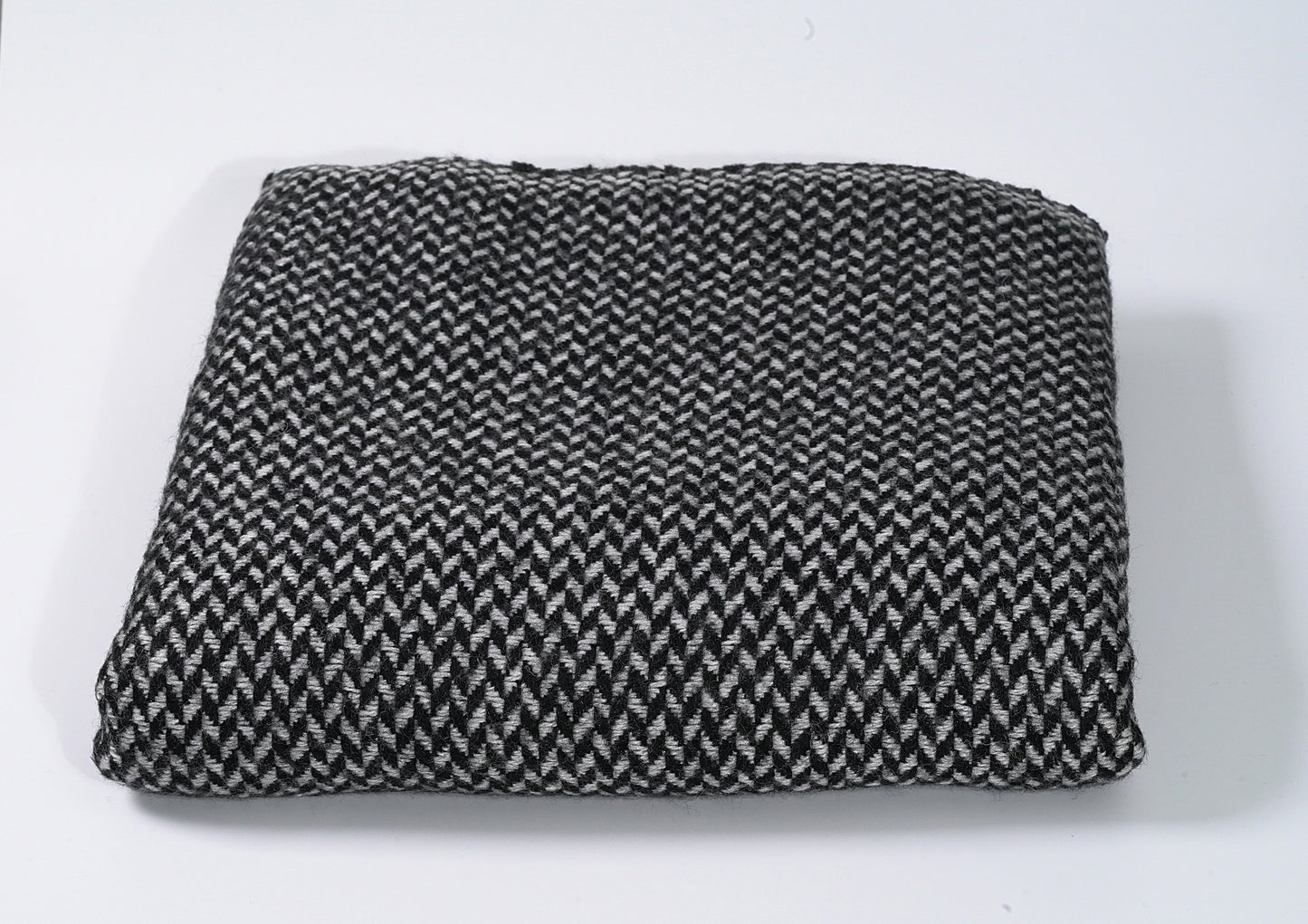 Thickest Style Pashmina Shawl with Black and Cream Tile Pattern