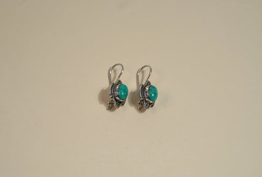 Turquoise Drop Earring Bohemian Design - Griha Threads & Treasure