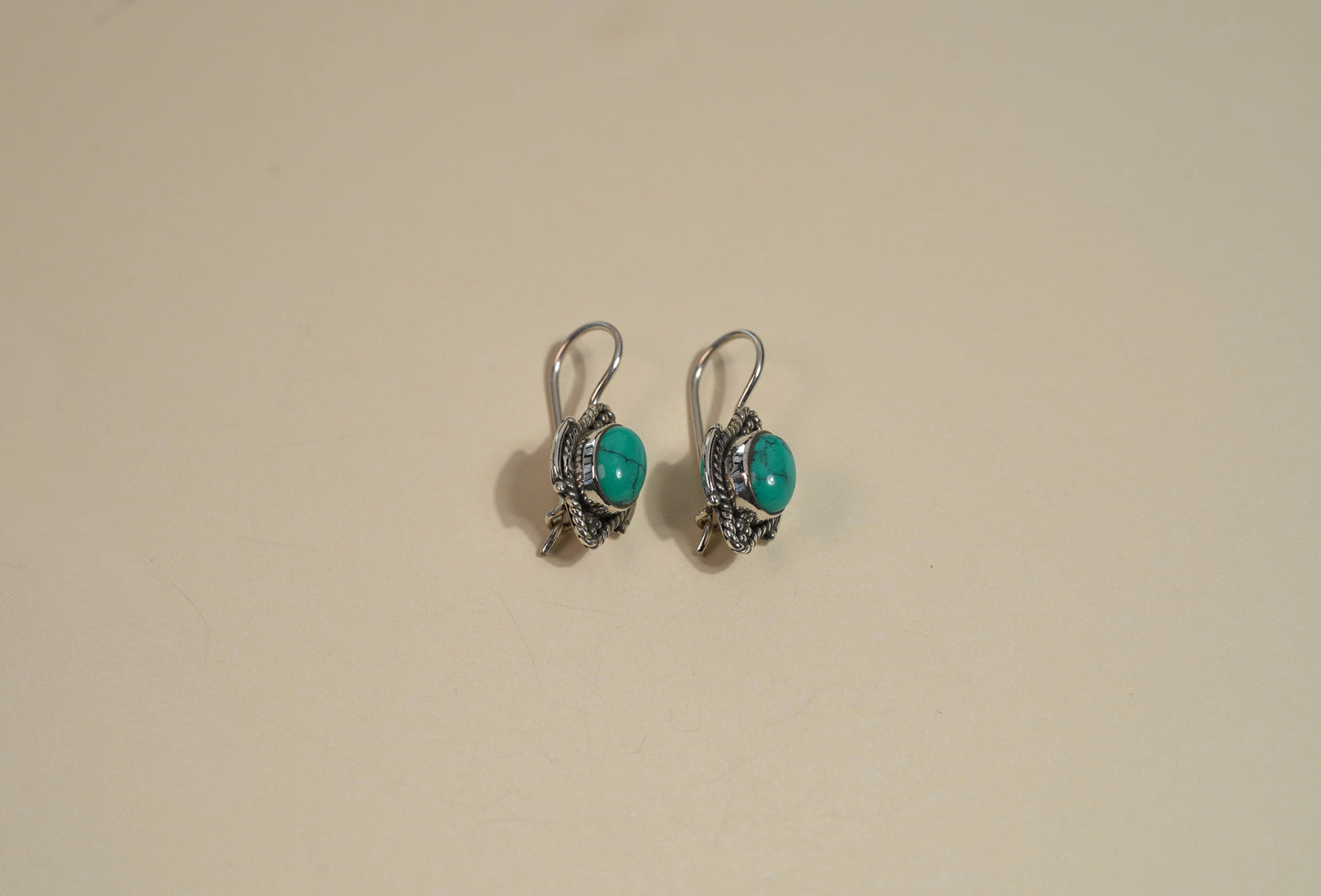 Turquoise Drop Earring Bohemian Design - Griha Threads & Treasure