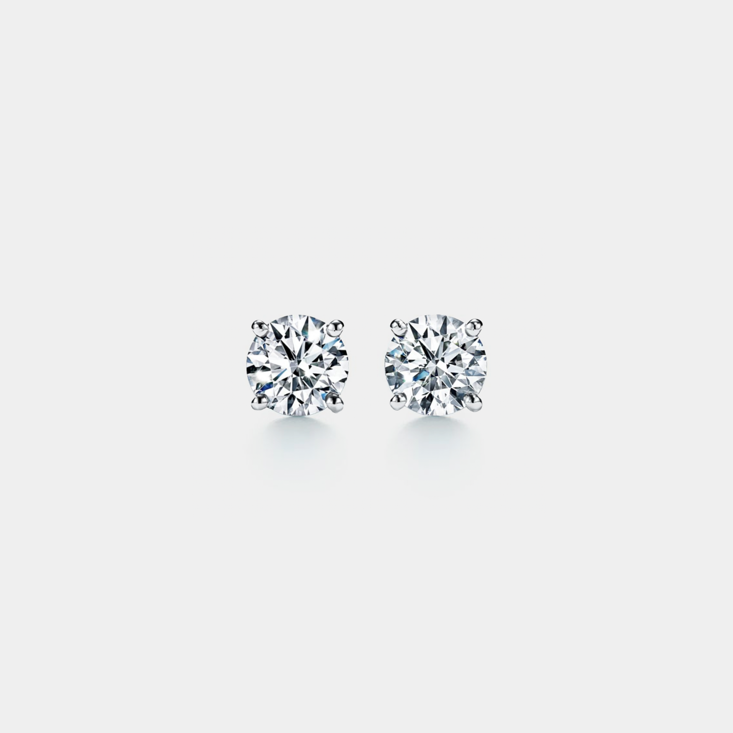 four prong moissanite stud earrings
