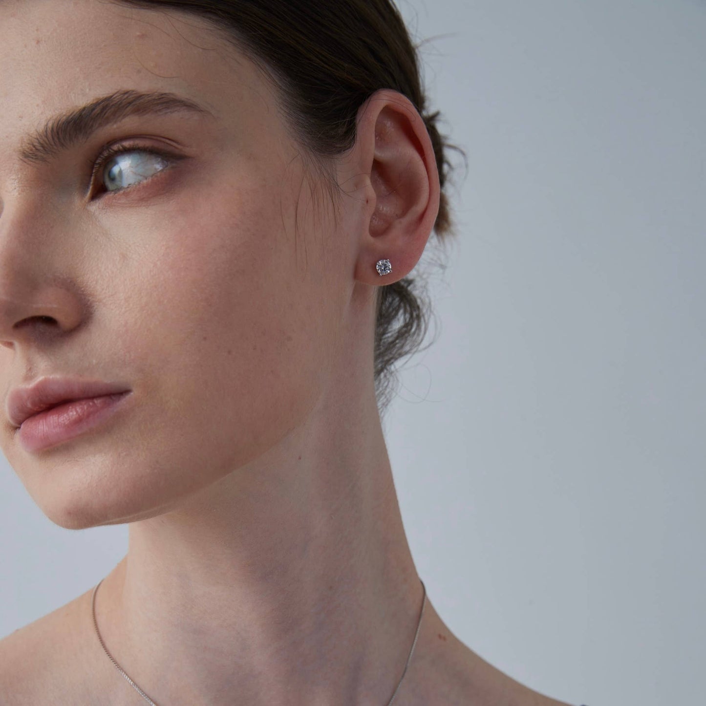 four prong moissanite stud earrings