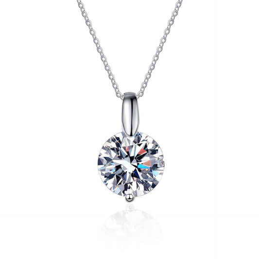 moissanite necklace single prong