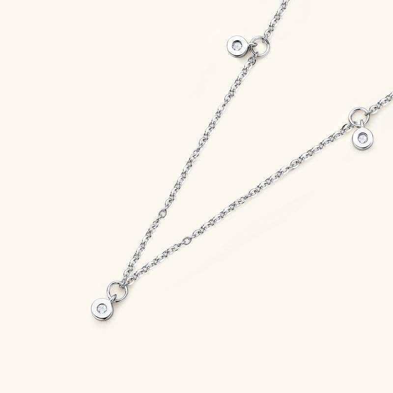 Moissanite multi charm necklace