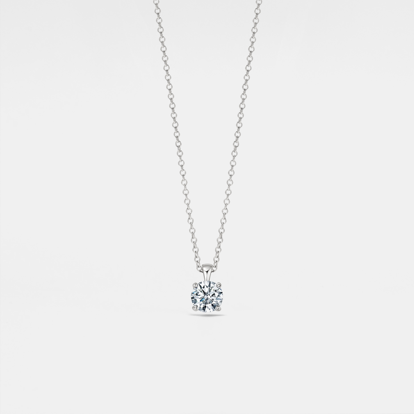four prong moissanite necklace