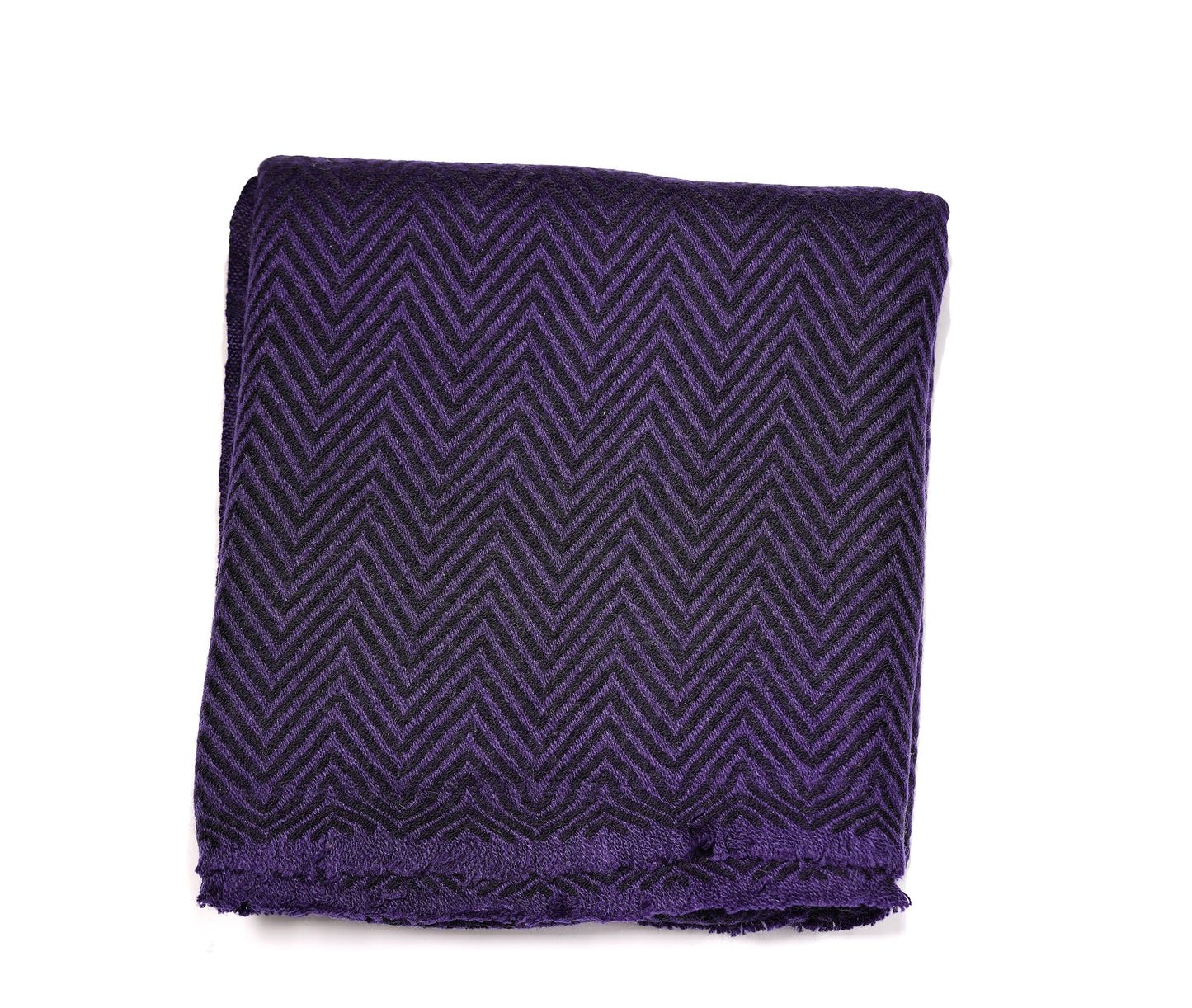 Pashmina Shawl made from Exclusive Cashmere- Thickest Style Zig Zag Design - Griha Threads & Treasure