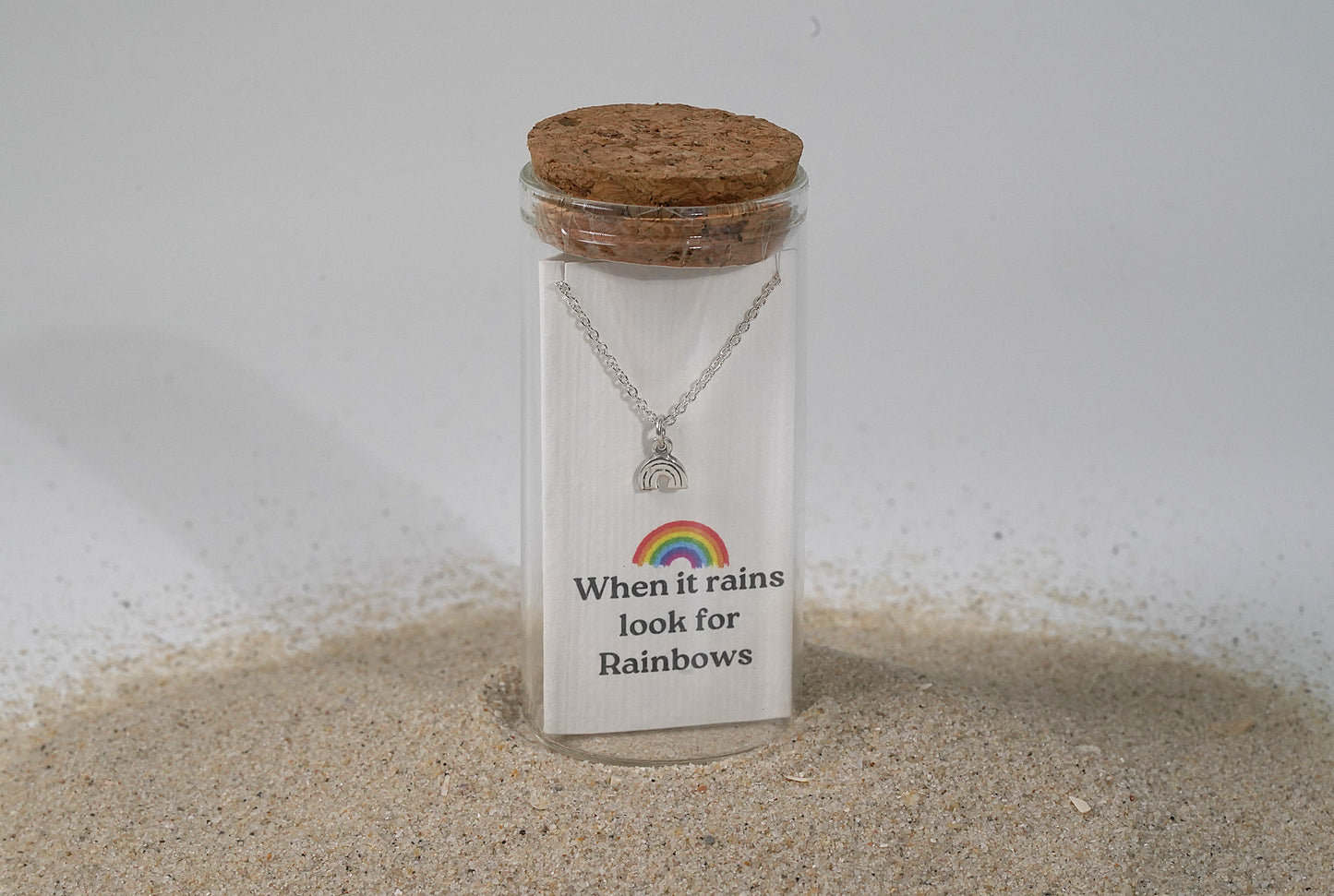 Sterling Silver Rainbow Necklace - Griha Threads & Treasure