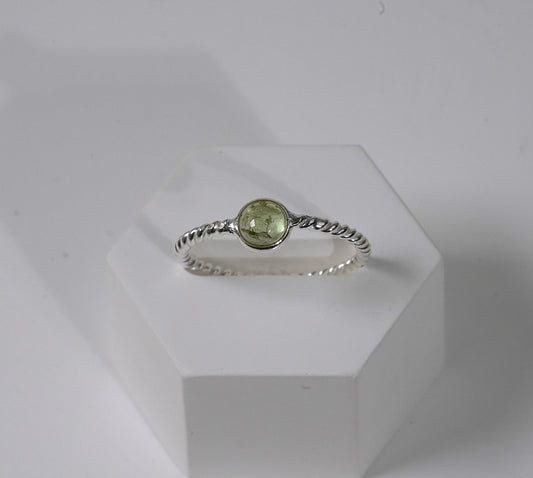 Yellow Tourmaline Stone Ring - Griha Threads & Treasure