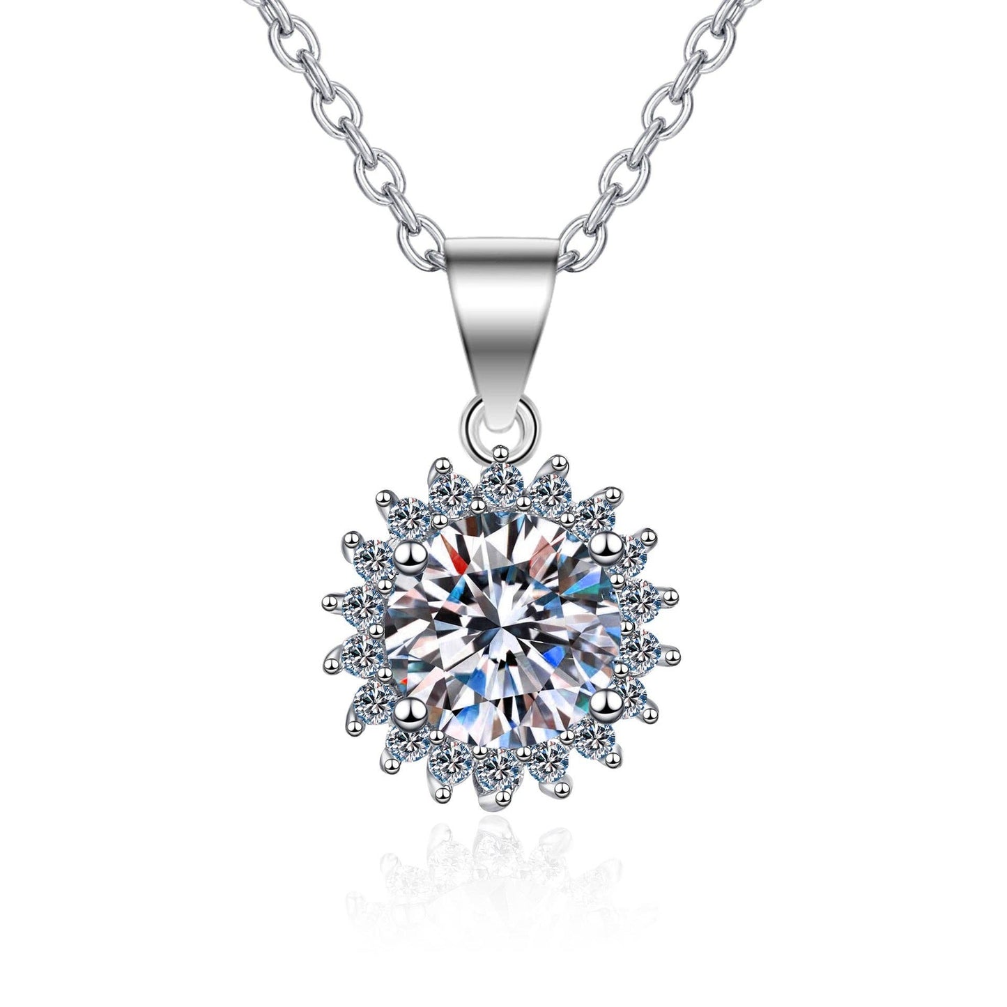 snow flake moissanite necklace