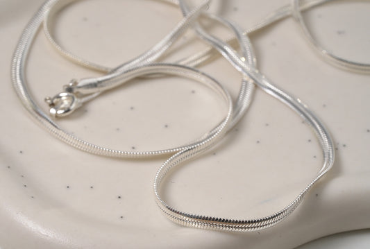Snake Chain Sterling Silver Thicker - Griha Threads & Treasure