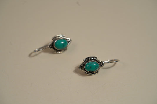 Turquoise Drop Earring Bohemian Design - Griha Threads & Treasure