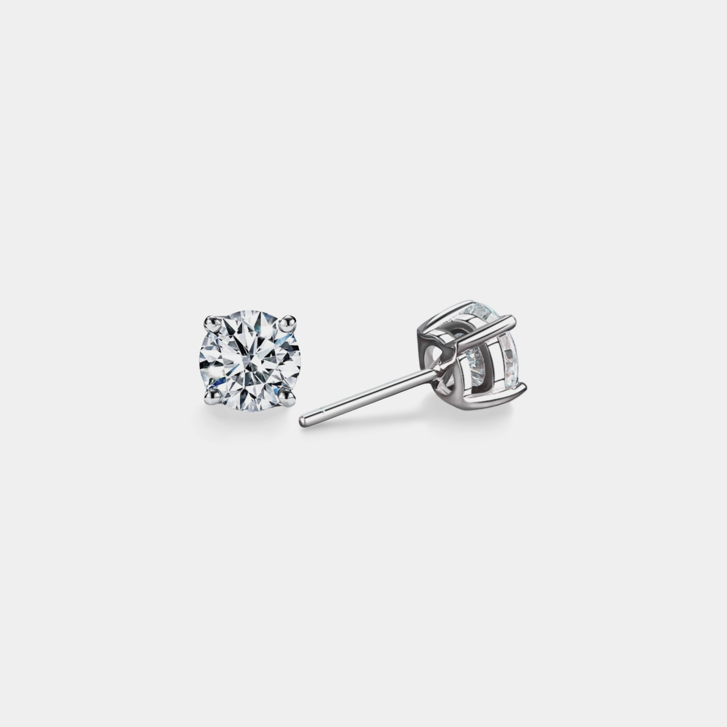 four prong moissanite stud earrings