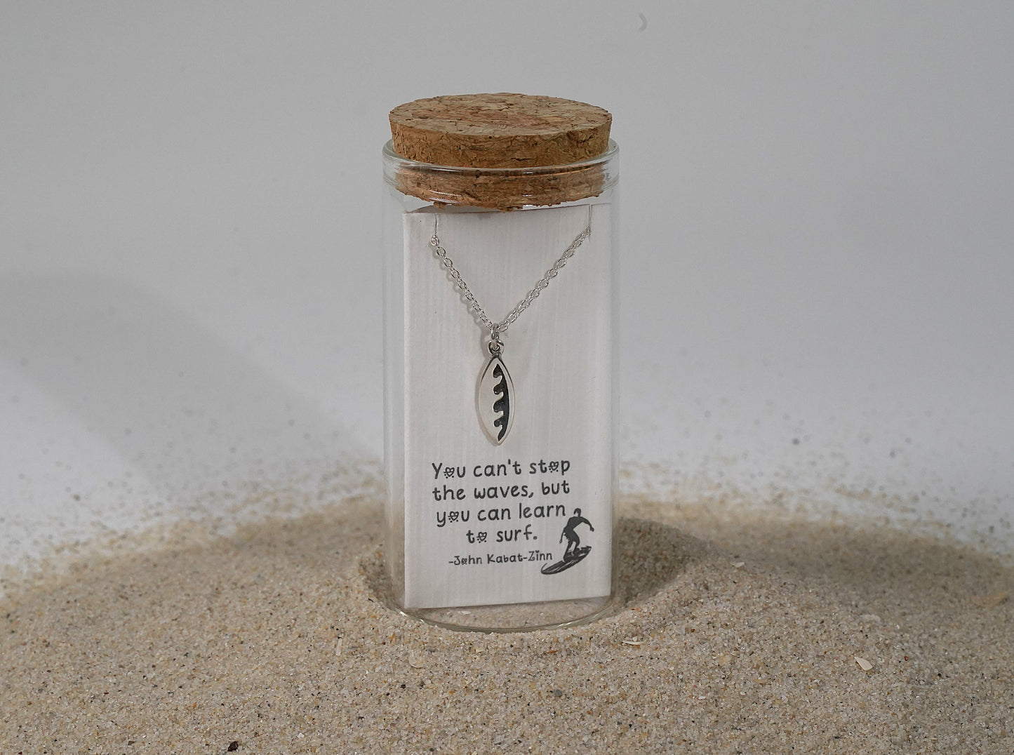 Surfboard Silver Necklace - Griha Threads & Treasure