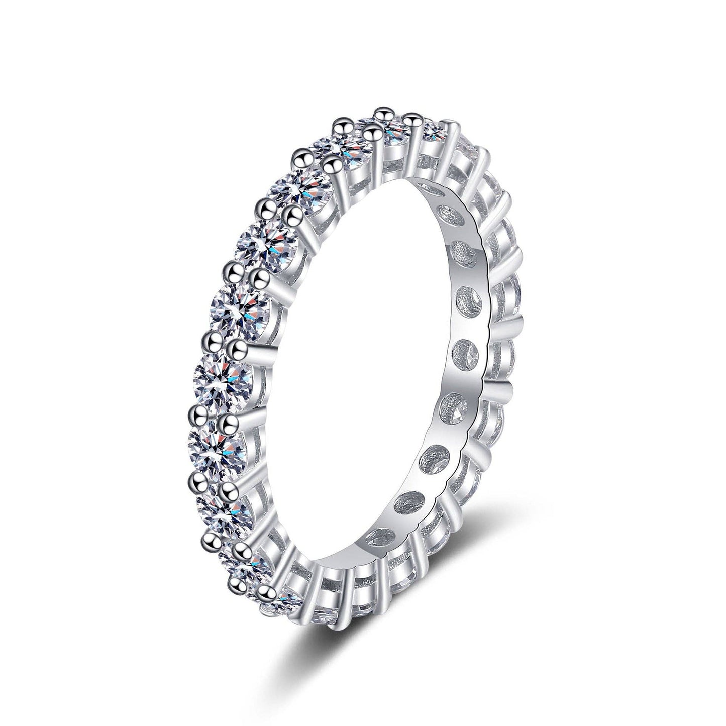 tennis ring sterling silver moissanite