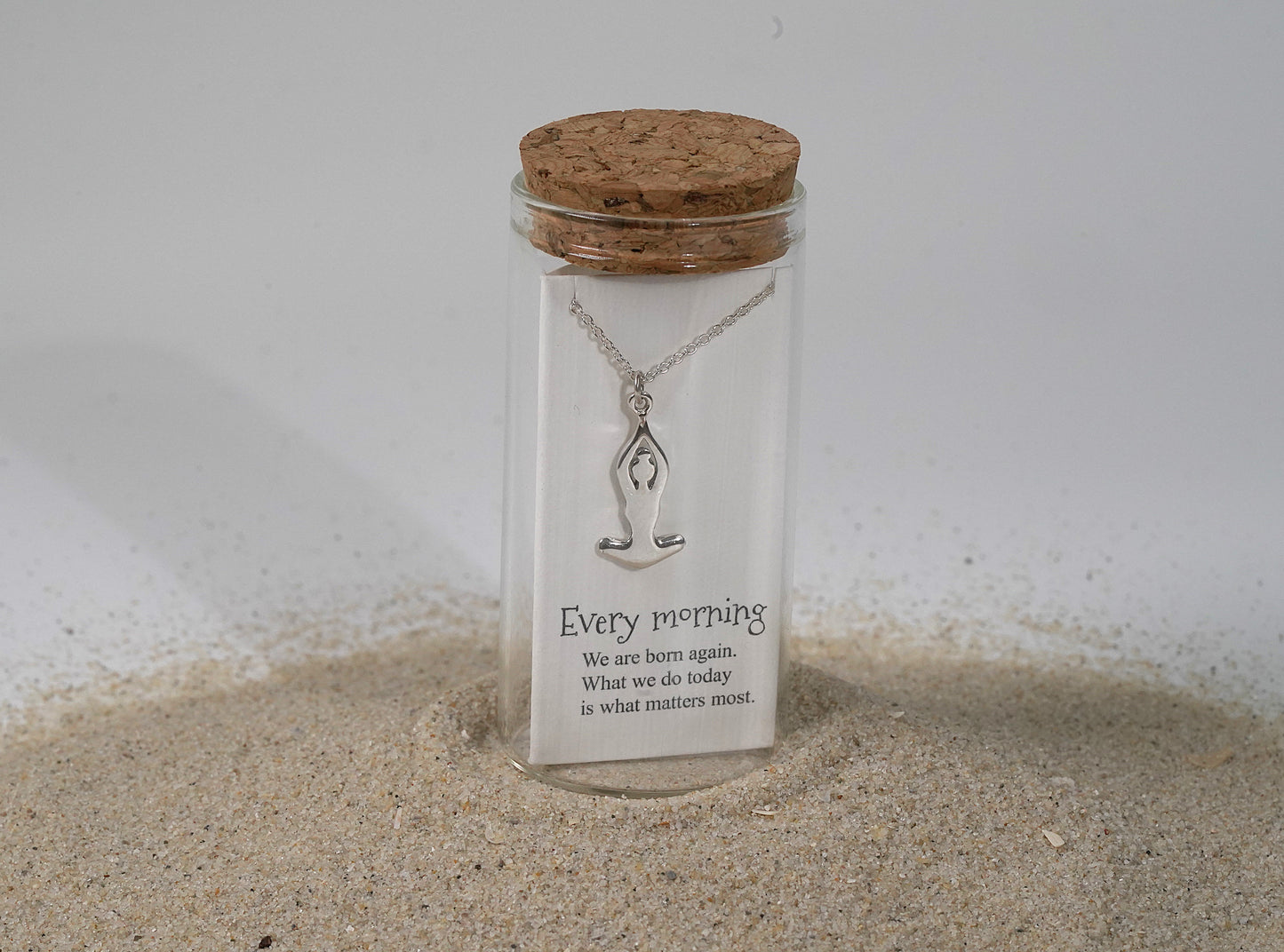 Sterling Silver Yoga Necklace - Griha Threads & Treasure