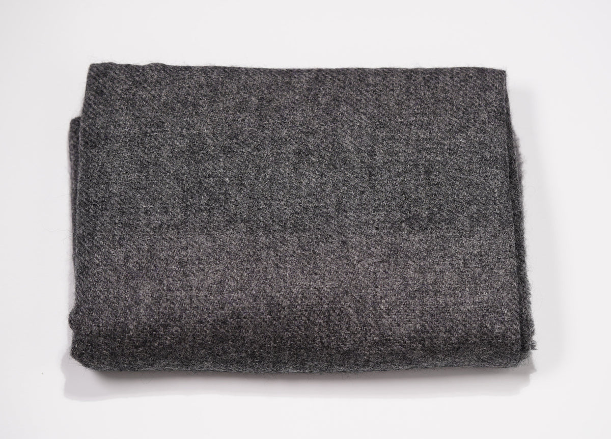 100% Yak Wool Shawl Charcoal Colour