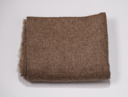 100% Yak Wool Shawl Chocolate Colour