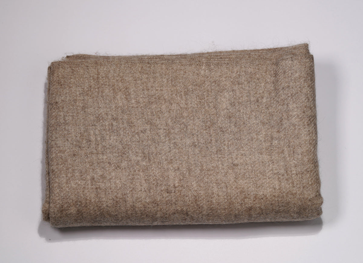 100% Yak Wool Shawl Light Brown Colour