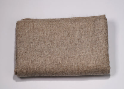 100% Yak Wool Shawl Light Brown Colour