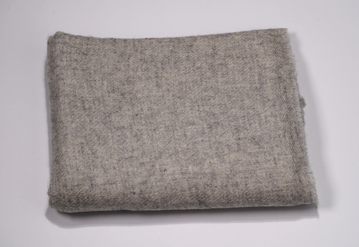 100% Yak Wool Shawl Light Grey Colour