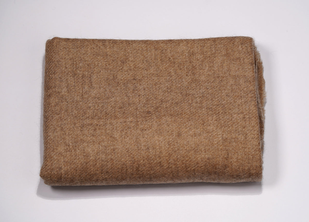 100% Yak Wool Shawl Warm Brown