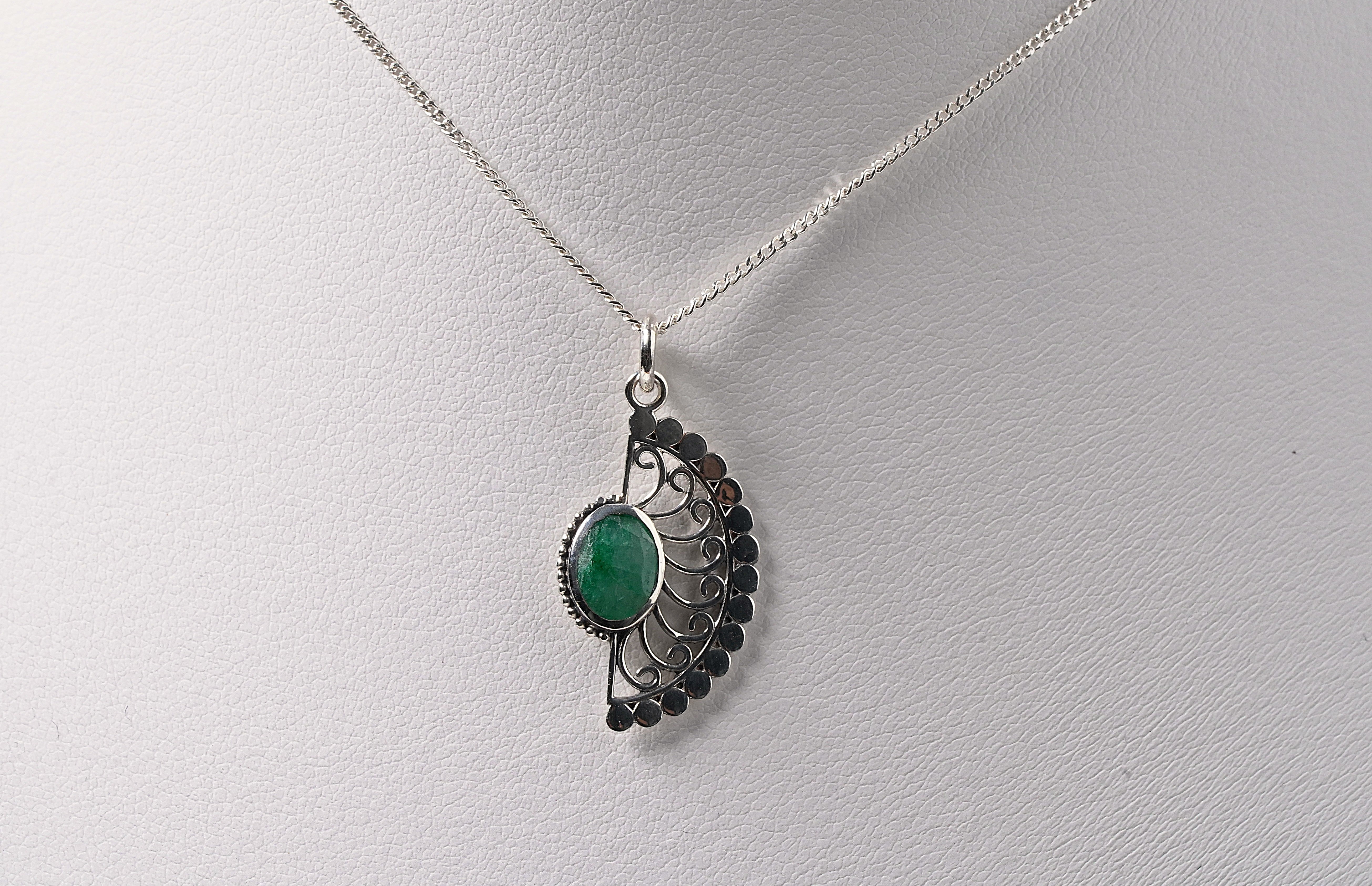 Dark Green cheapest Aventurine 925 Silver Pendant