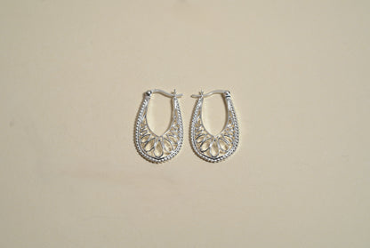 925 Sterling Silver Bohemian Detailed Earrings