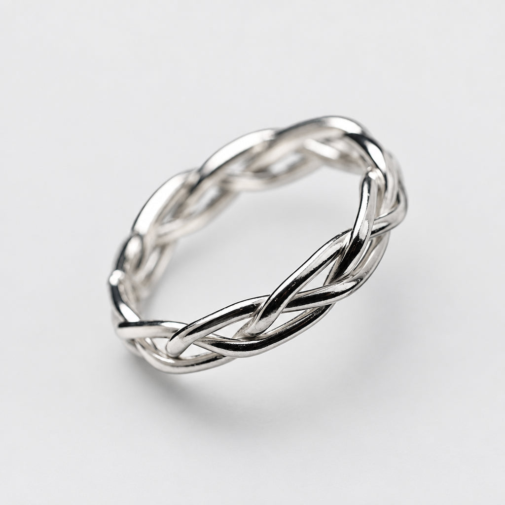 925 Sterling Silver Braided Ring  