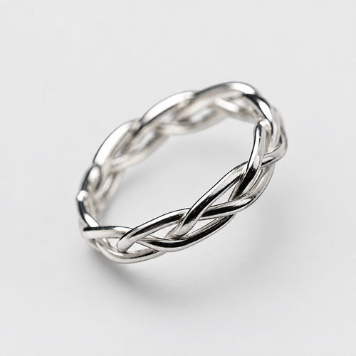 925 Sterling Silver Braided Ring  