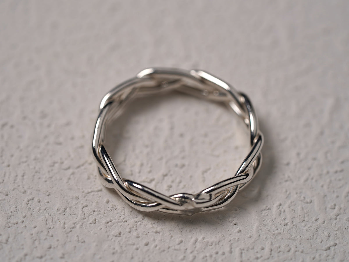 925 Sterling Silver Braided Ring 