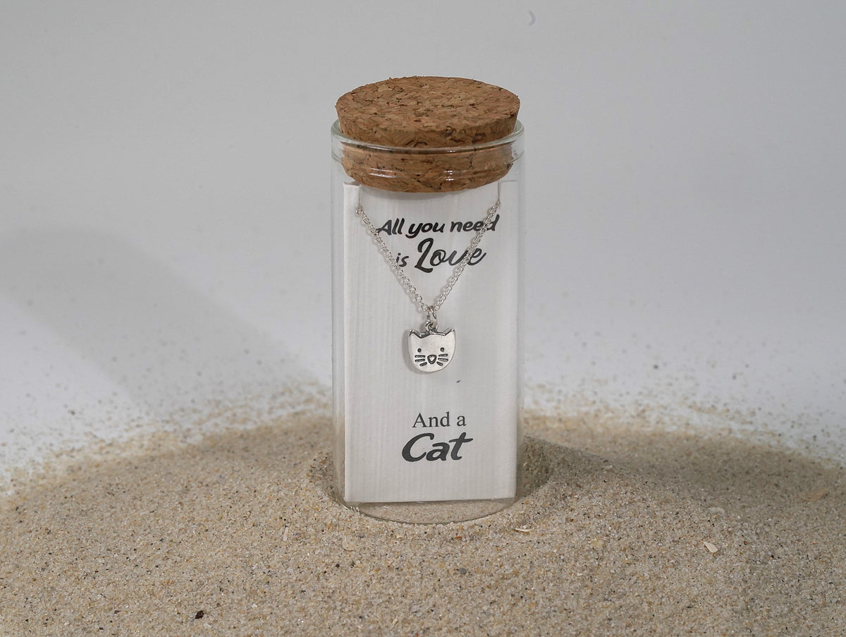 925 Sterling Silver Cat Lovers Necklace