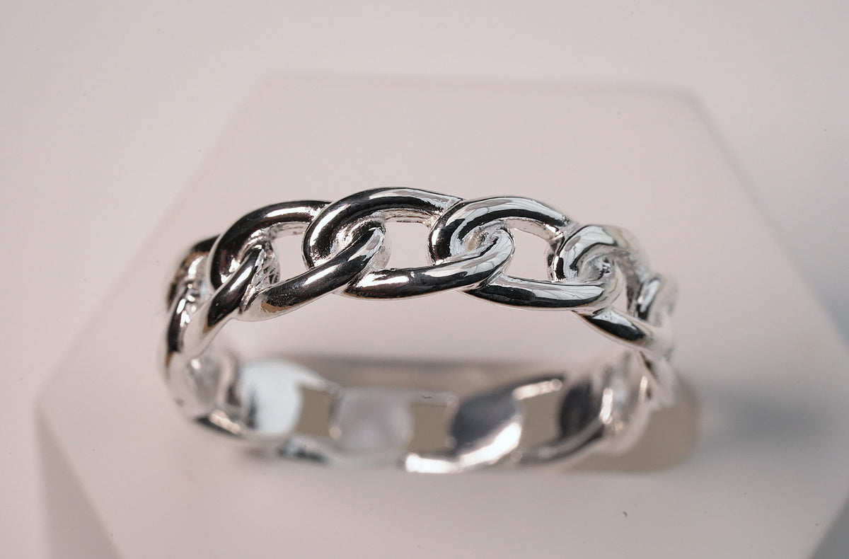 925 Sterling Silver Chain Ring