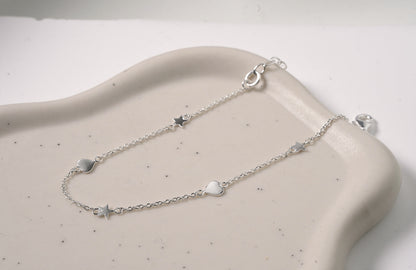 925 Sterling Silver Charm Style Bracelet