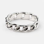 925 Sterling Silver Chunky Chain Ring