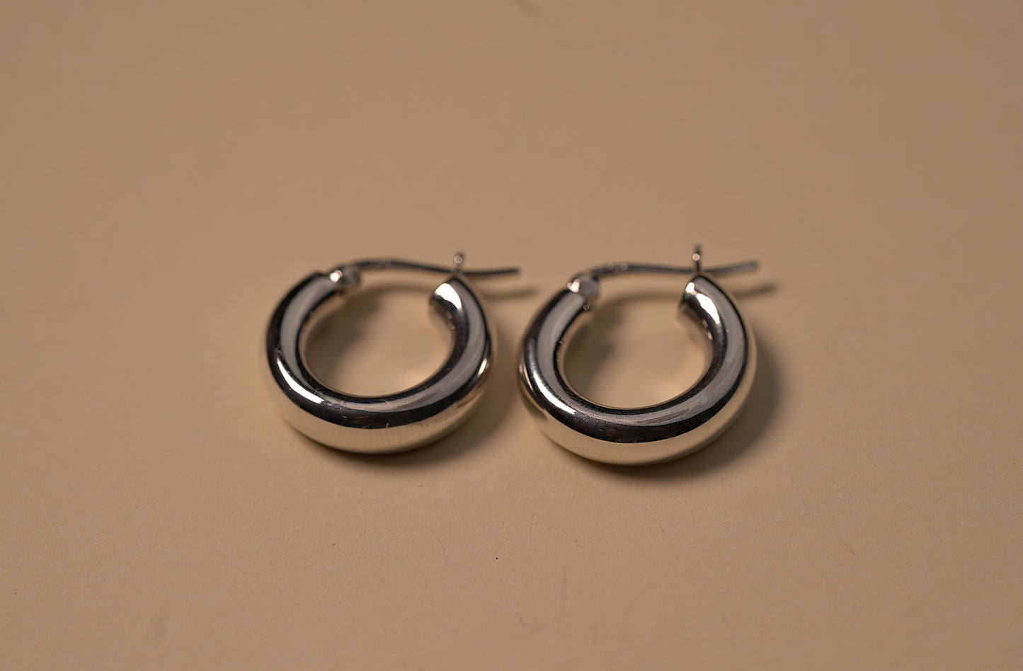 925 Sterling Silver Chunky Mini Hoop Earrings