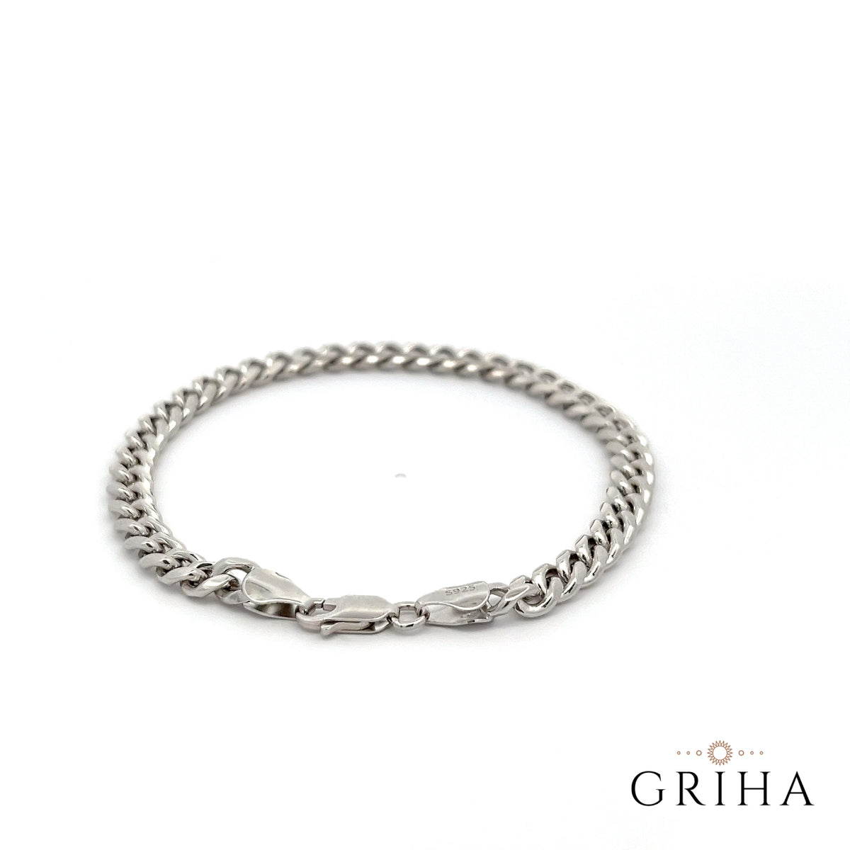 925 Sterling Silver Cuban Chain Bracelet 6mm